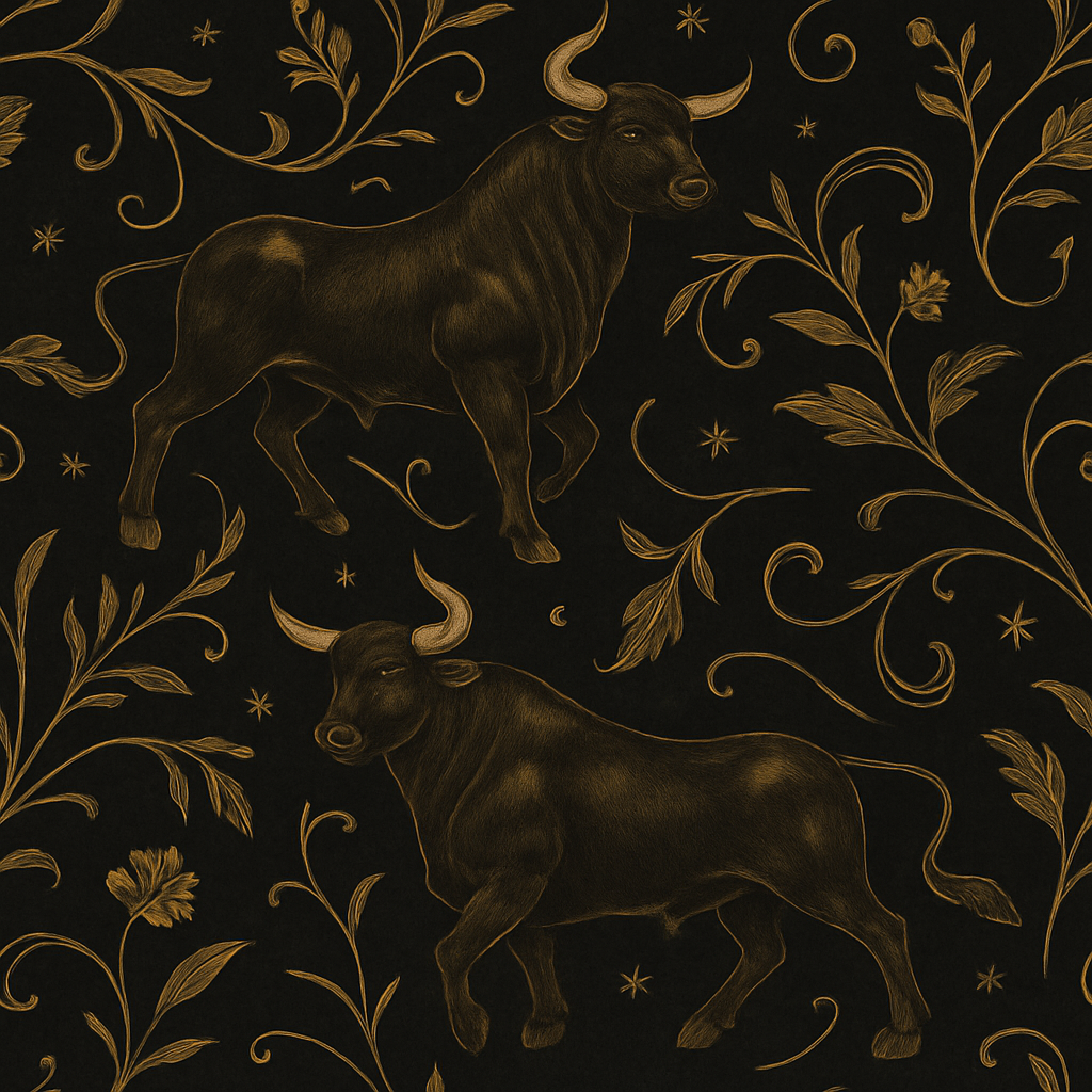 Gilded Taurus Wallpaper