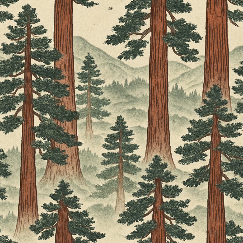 Redwoods in Kyoto Wallpaper