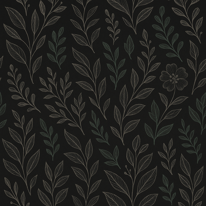 Noir Botanica Wallpaper