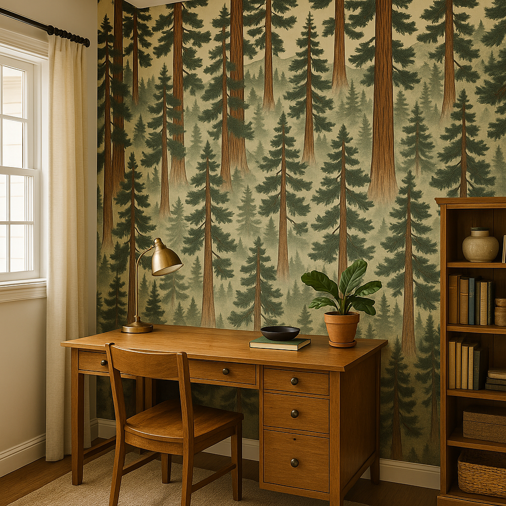 Redwoods in Kyoto Wallpaper