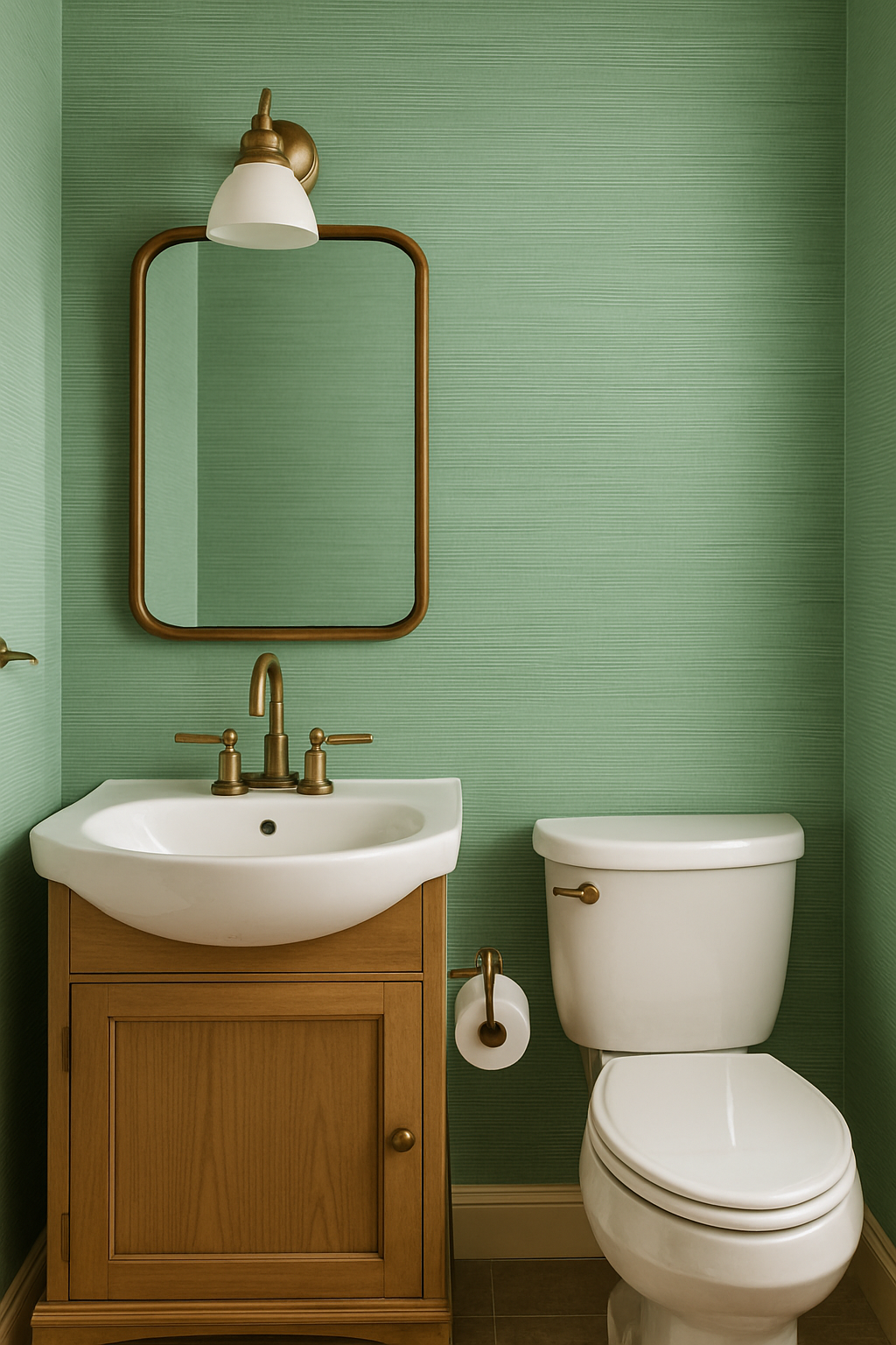 Sage Grasscloth Wallpaper