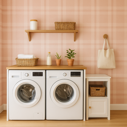 Blush Plaid Wallpaper