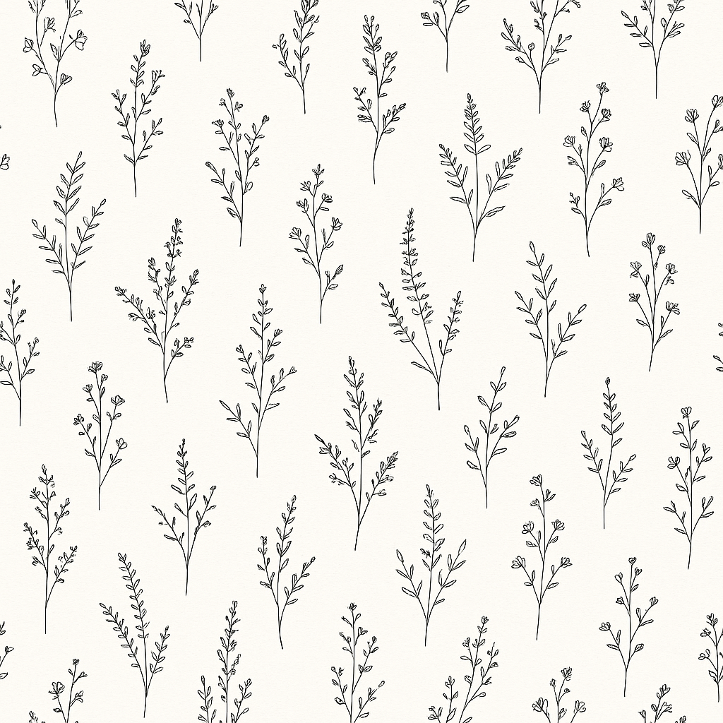 Botanical Linework Wallpaper