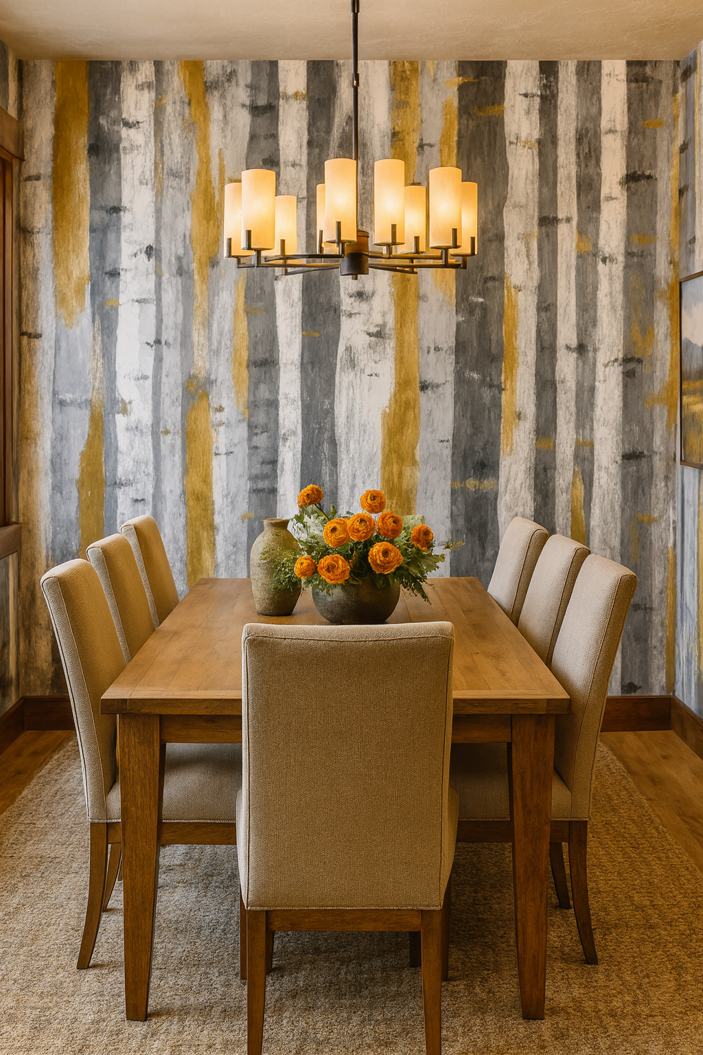 Birch & Brass Wallpaper