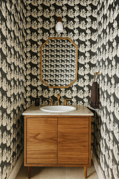 Houndstooth Howl Wallpaper