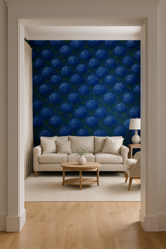 Cascading Hydrangeas Wallpaper