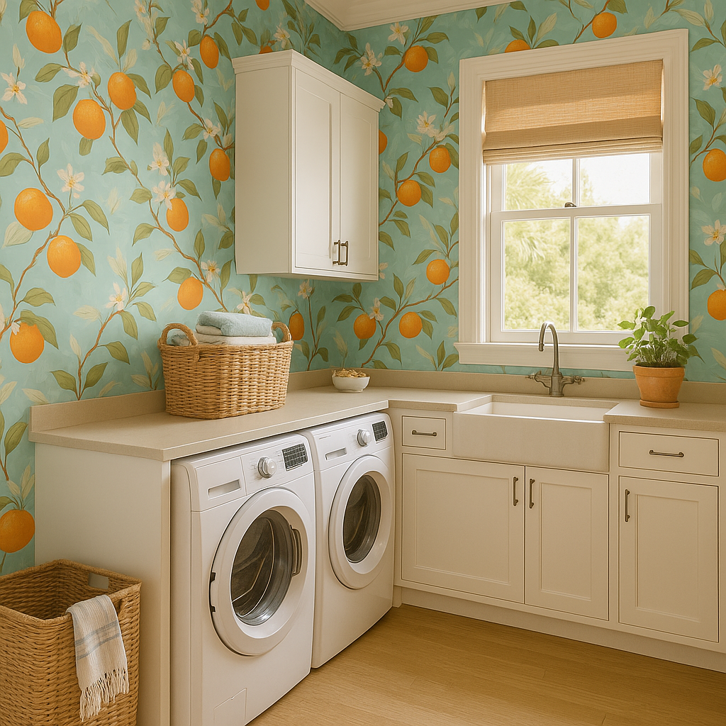 Citrus Grove Blossoms Wallpaper