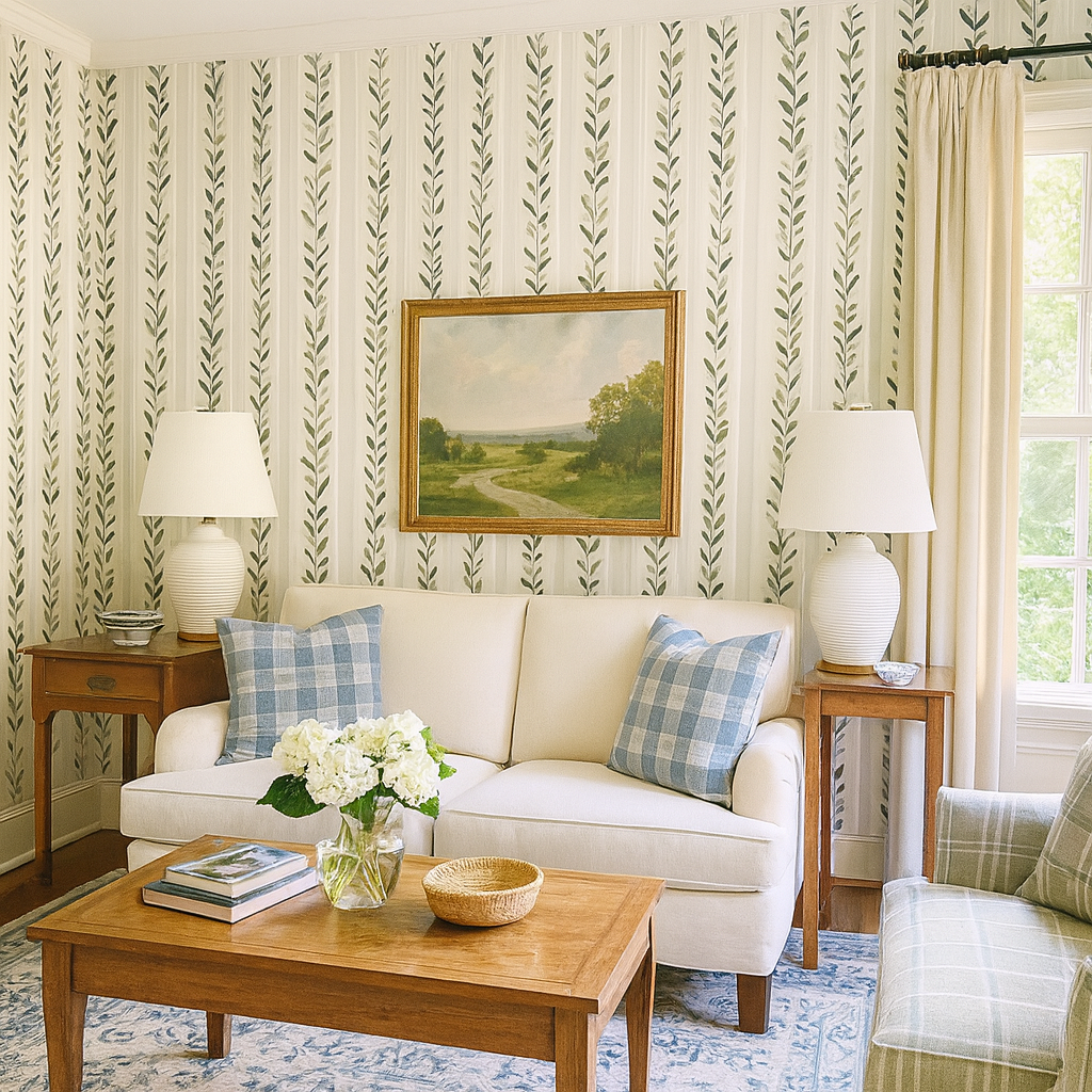 Olive Stripe Wallpaper