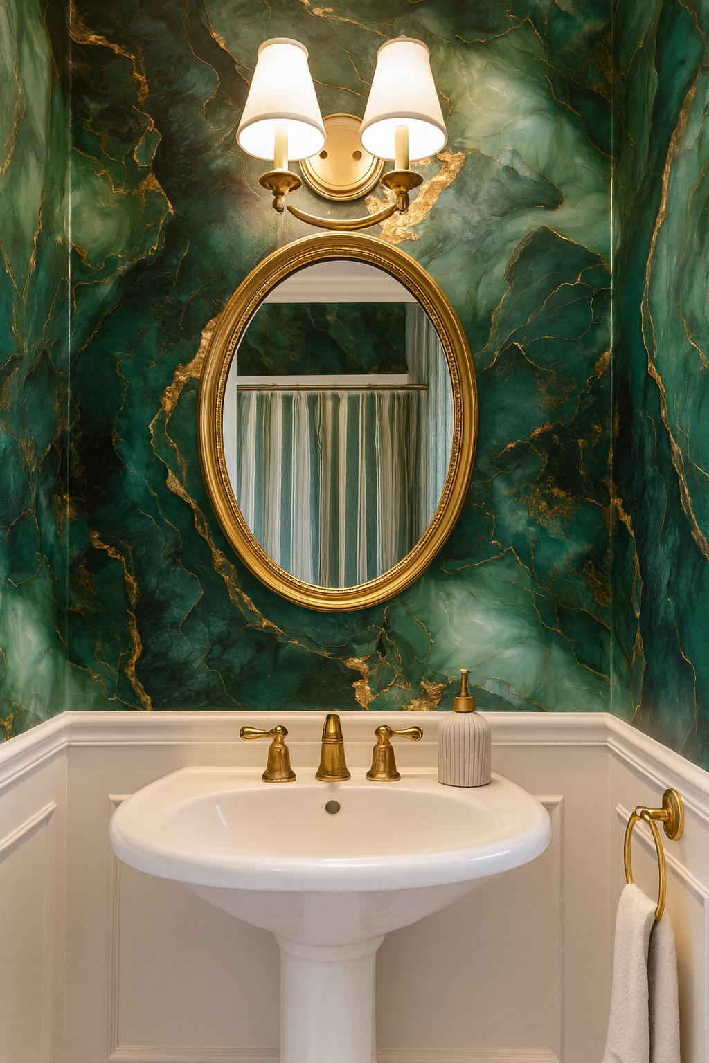 Gilded Malachite Wallpaper