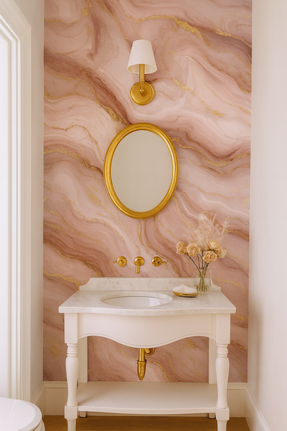 Rose Quartz Luxe Wallpaper