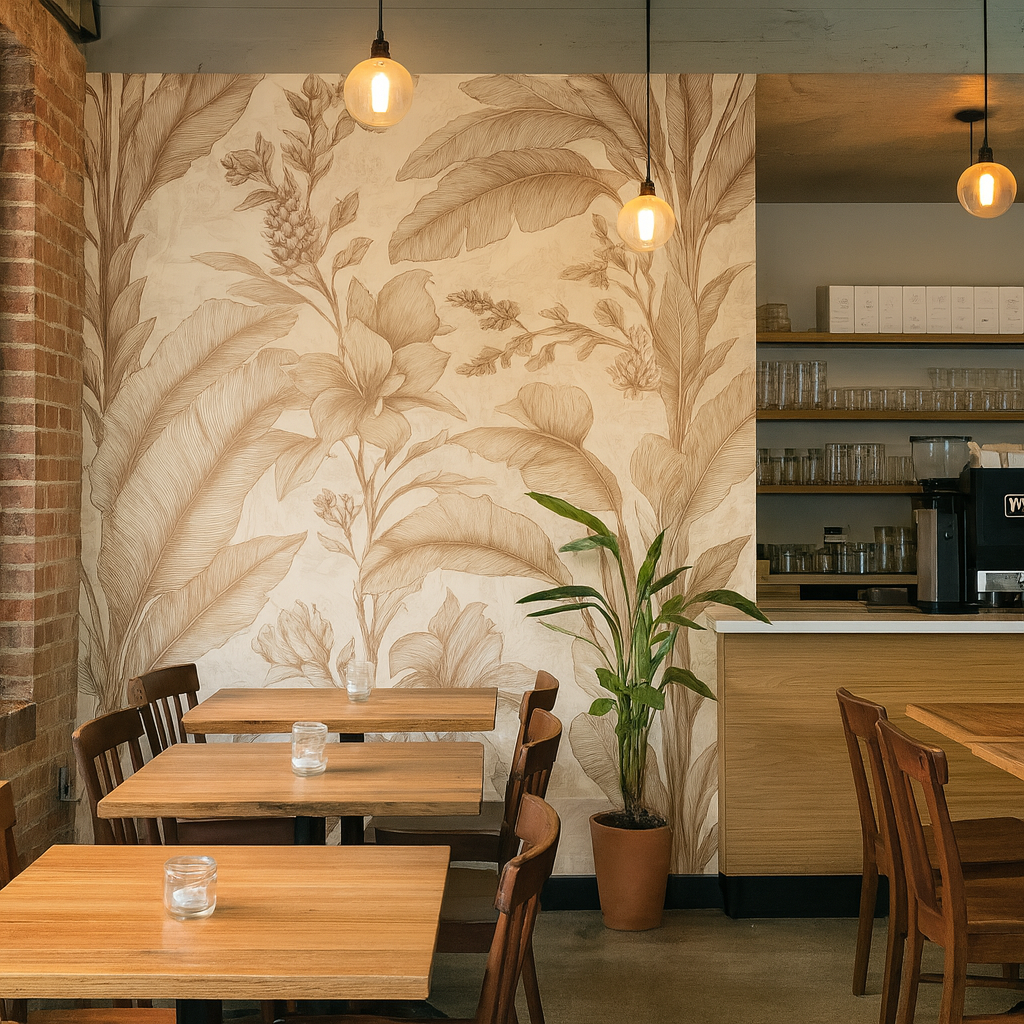 Sepia Botanica Wallpaper