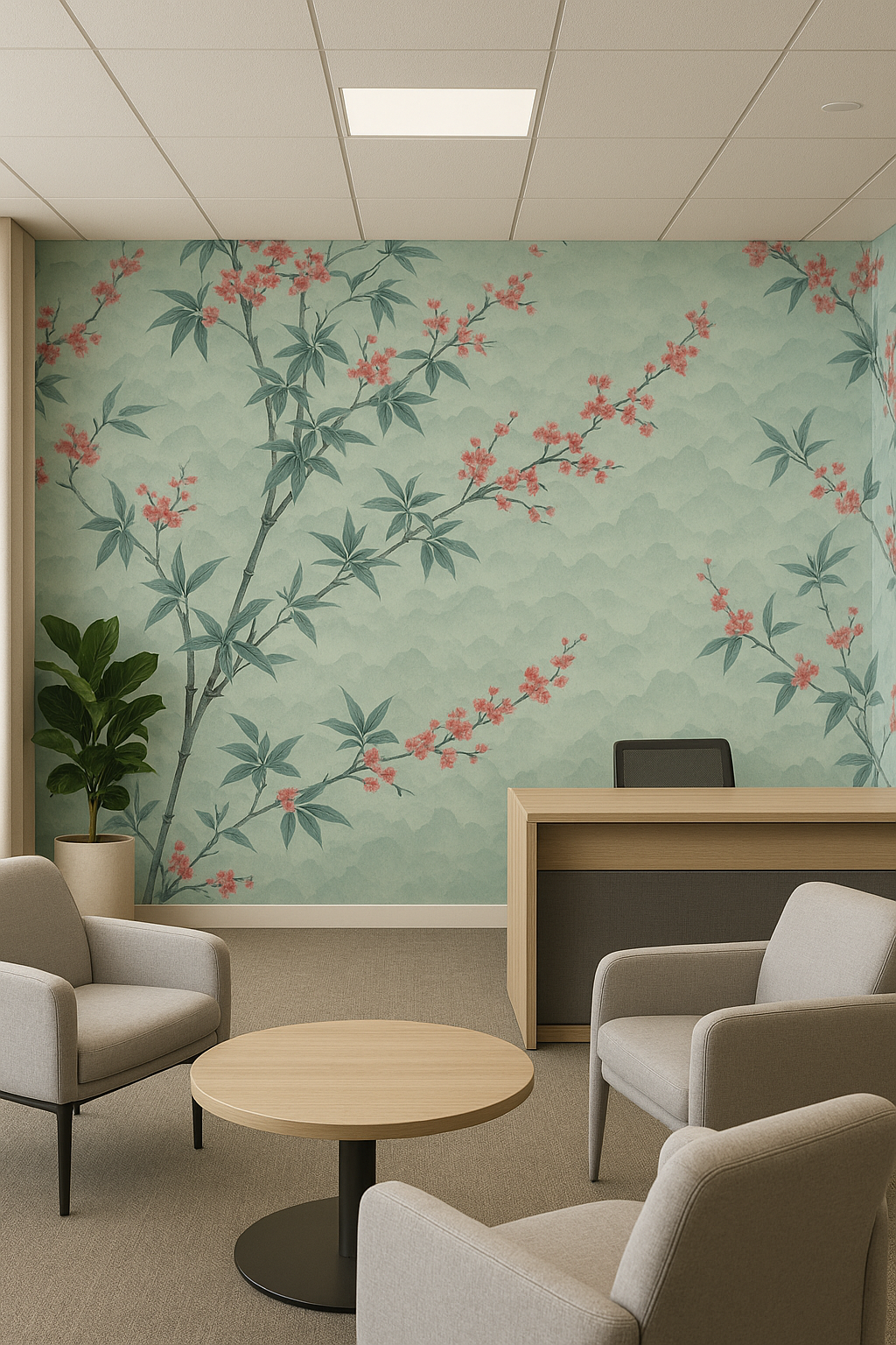 Sakura Mist Wallpaper