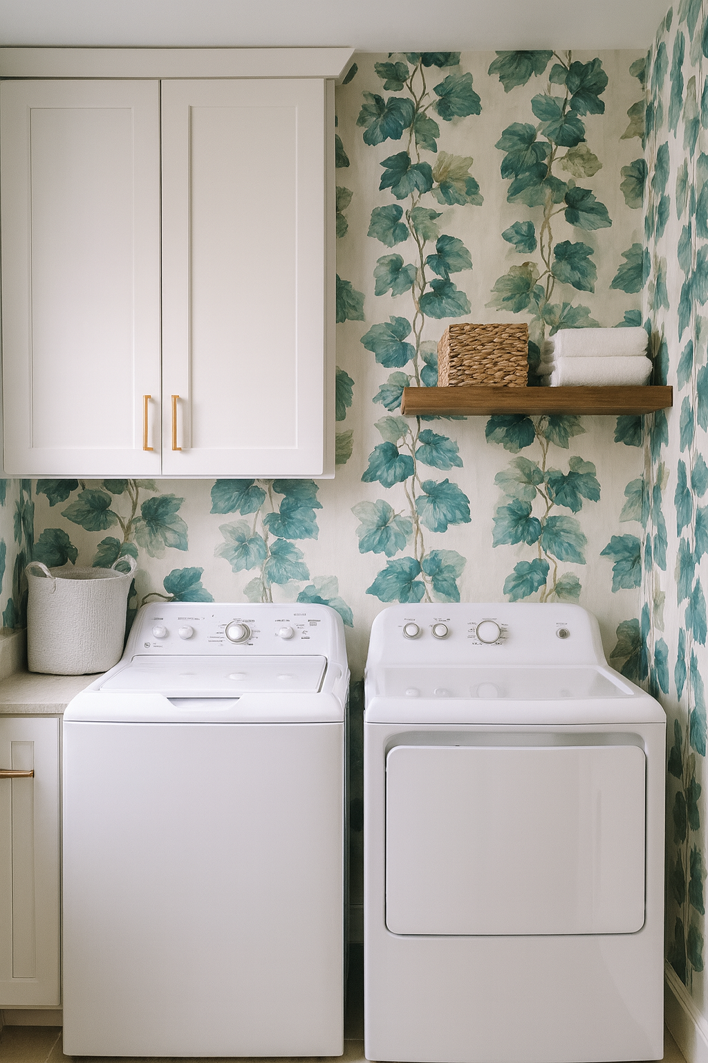 Verdigris Vines Wallpaper