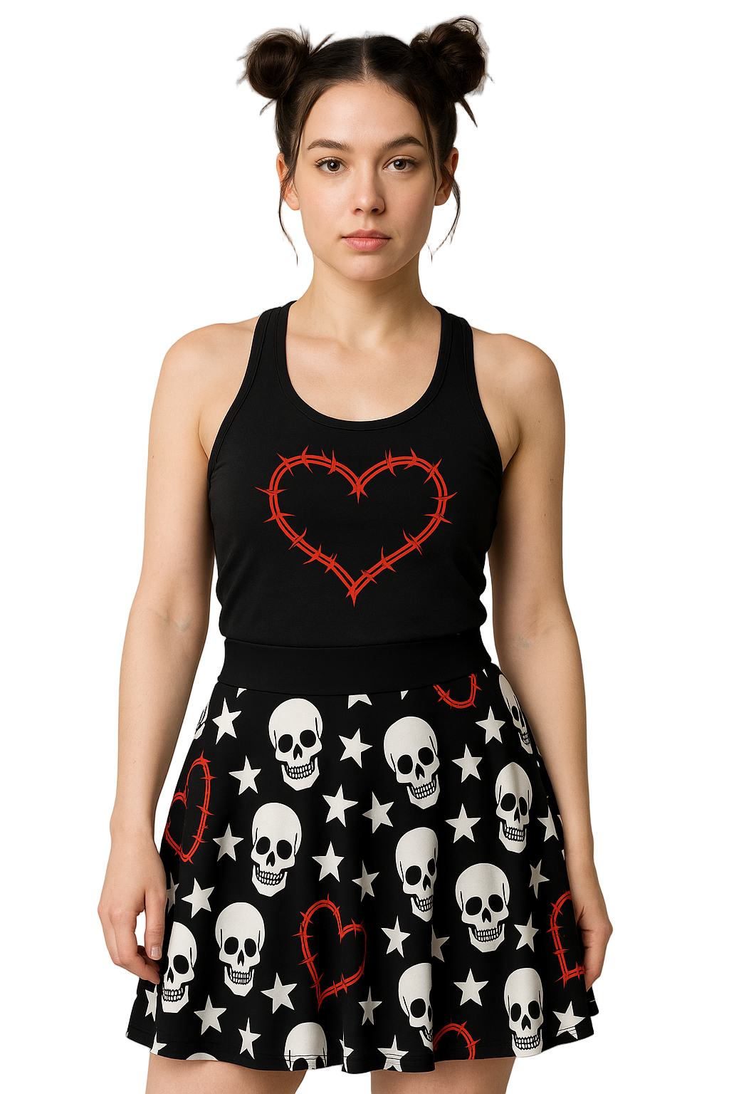Crimson Chaos Graphic Tank Top
