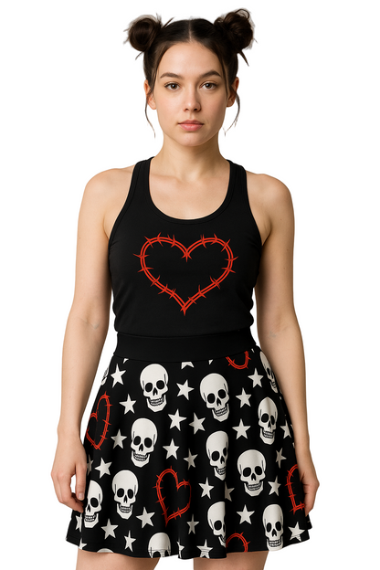 Crimson Chaos Graphic Tank Top