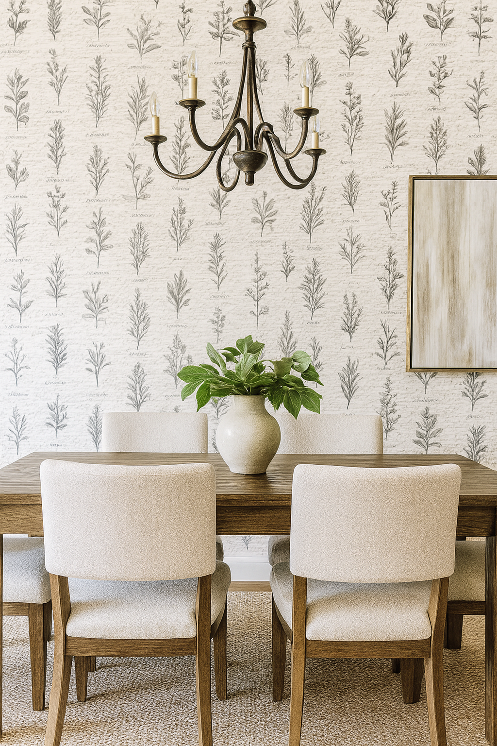 Herbarium Scroll Wallpaper