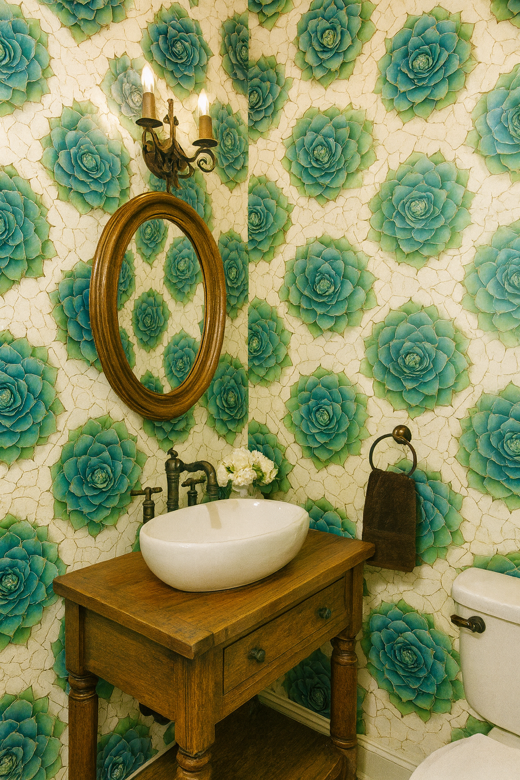 Succulent Geometry Wallpaper