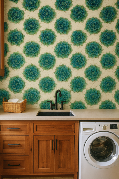 Succulent Geometry Wallpaper