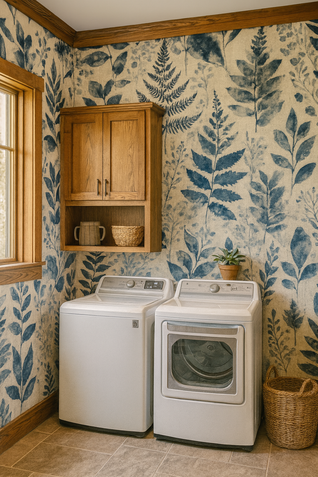 Botanical Blueprint Wallpaper