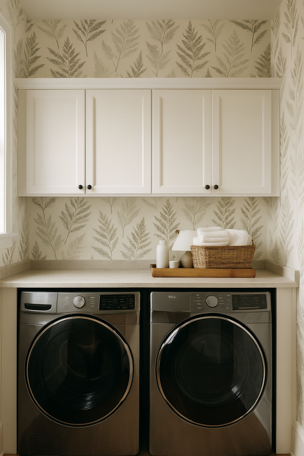 Whisper Fern Ink Wallpaper