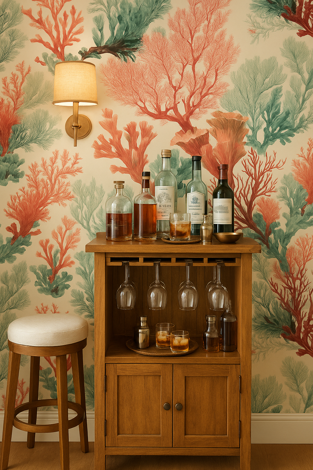 Coral Script Wallpaper