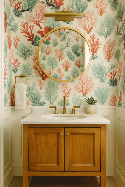 Coral Script Wallpaper