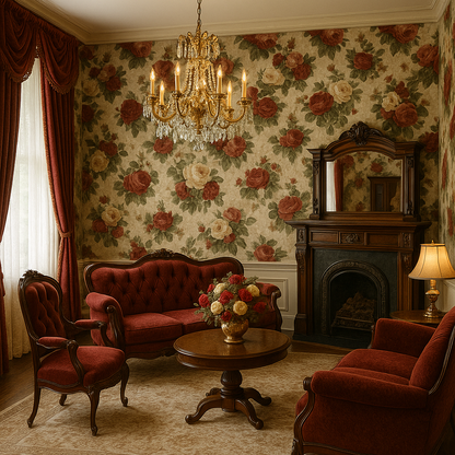 English Rose Tangle Wallpaper