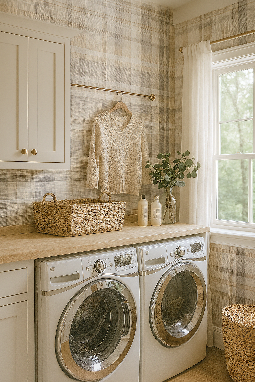 Muted Field Plaid Wallpaper