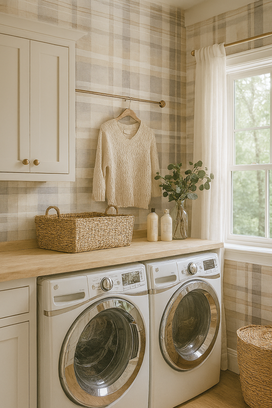 Muted Field Plaid Wallpaper