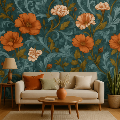 Baroque Bloom Wallpaper