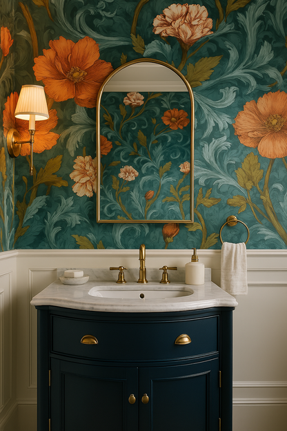 Baroque Bloom Wallpaper