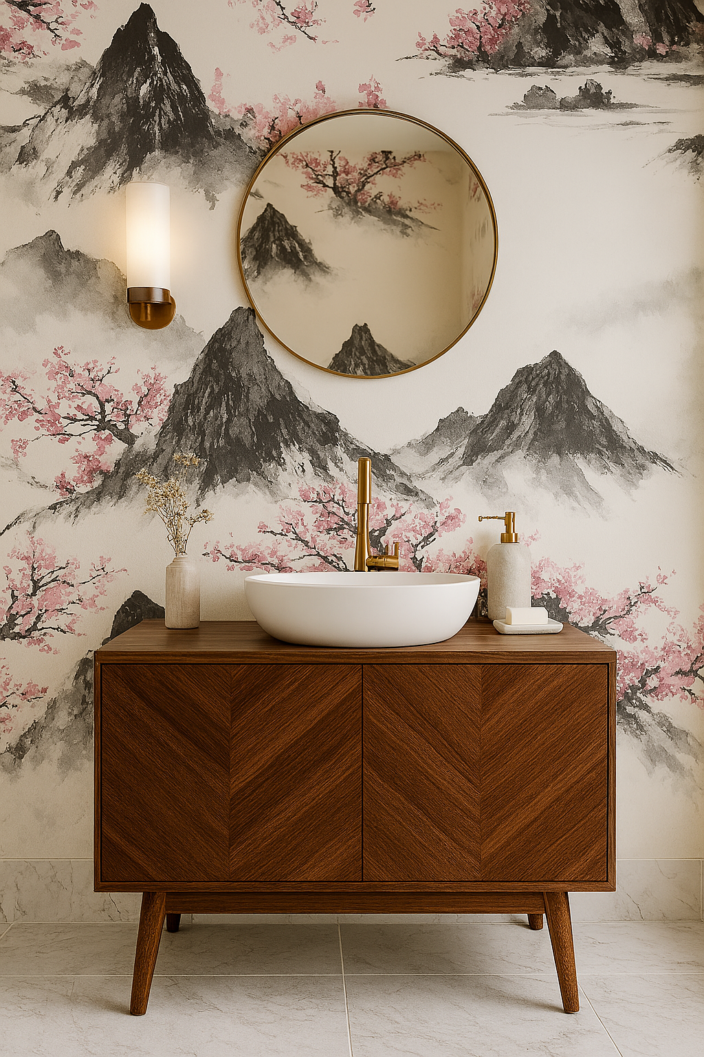 Hanami Mist Wallpaper