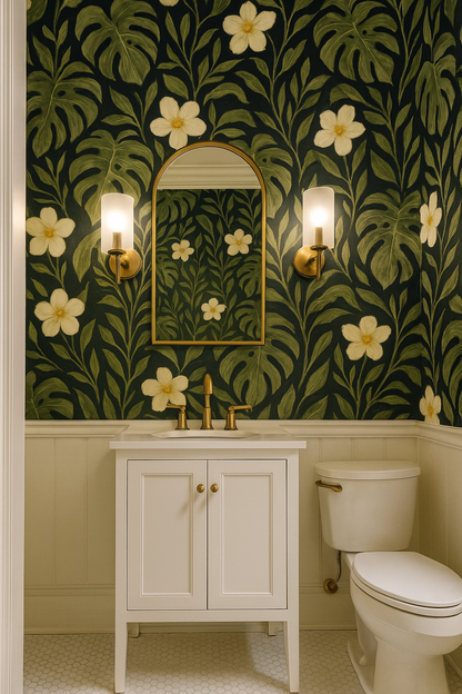 Monstera Noire Wallpaper