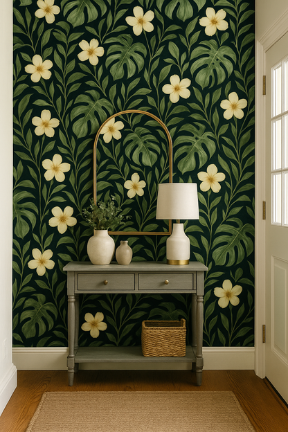 Monstera Noire Wallpaper