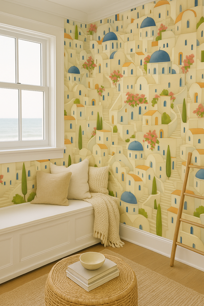 Santorini Steps Wallpaper