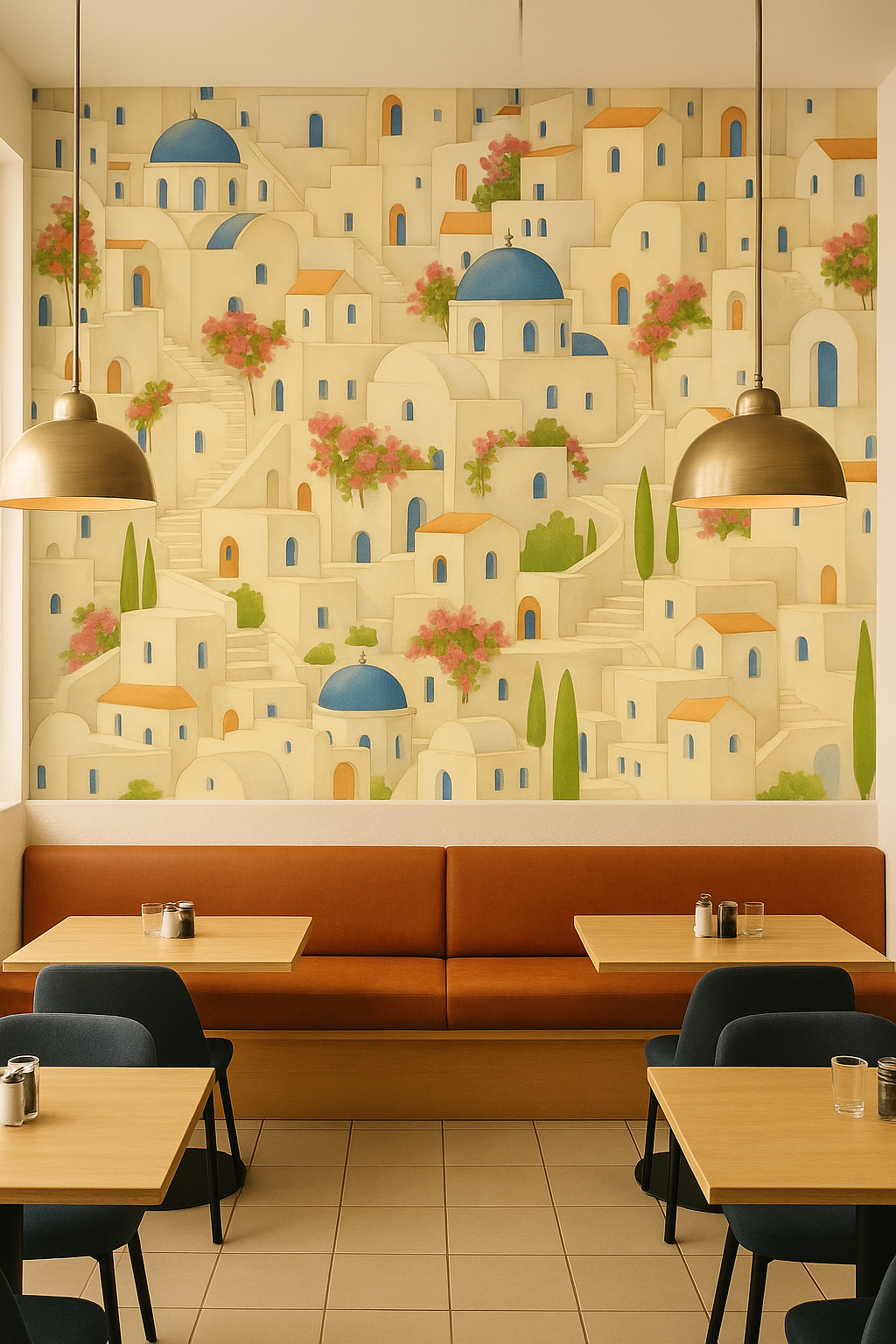 Santorini Steps Wallpaper