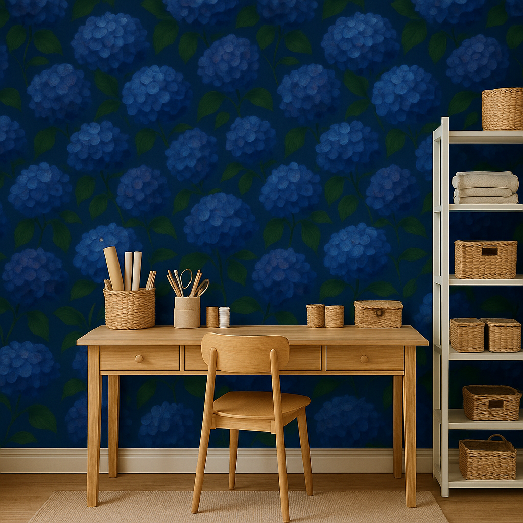 Cascading Hydrangeas Wallpaper