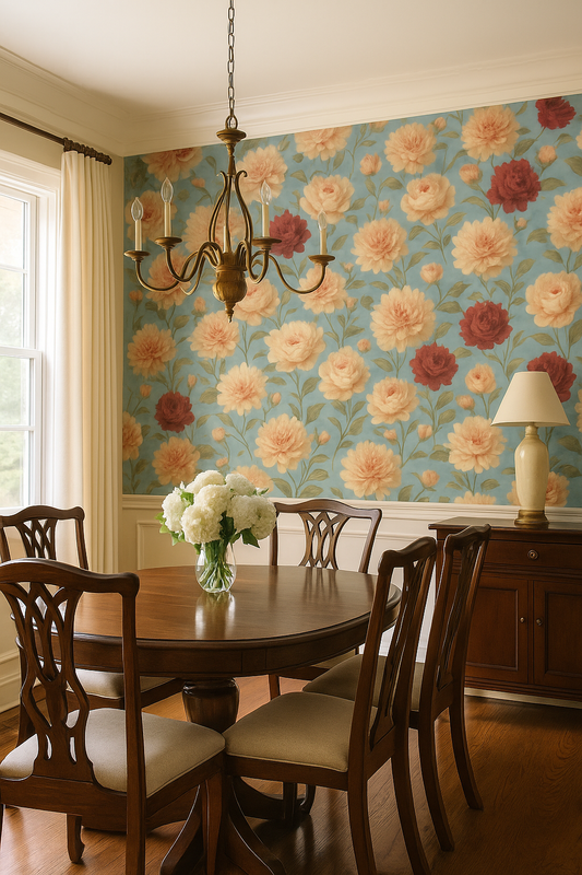 Heirloom Dahlias Wallpaper