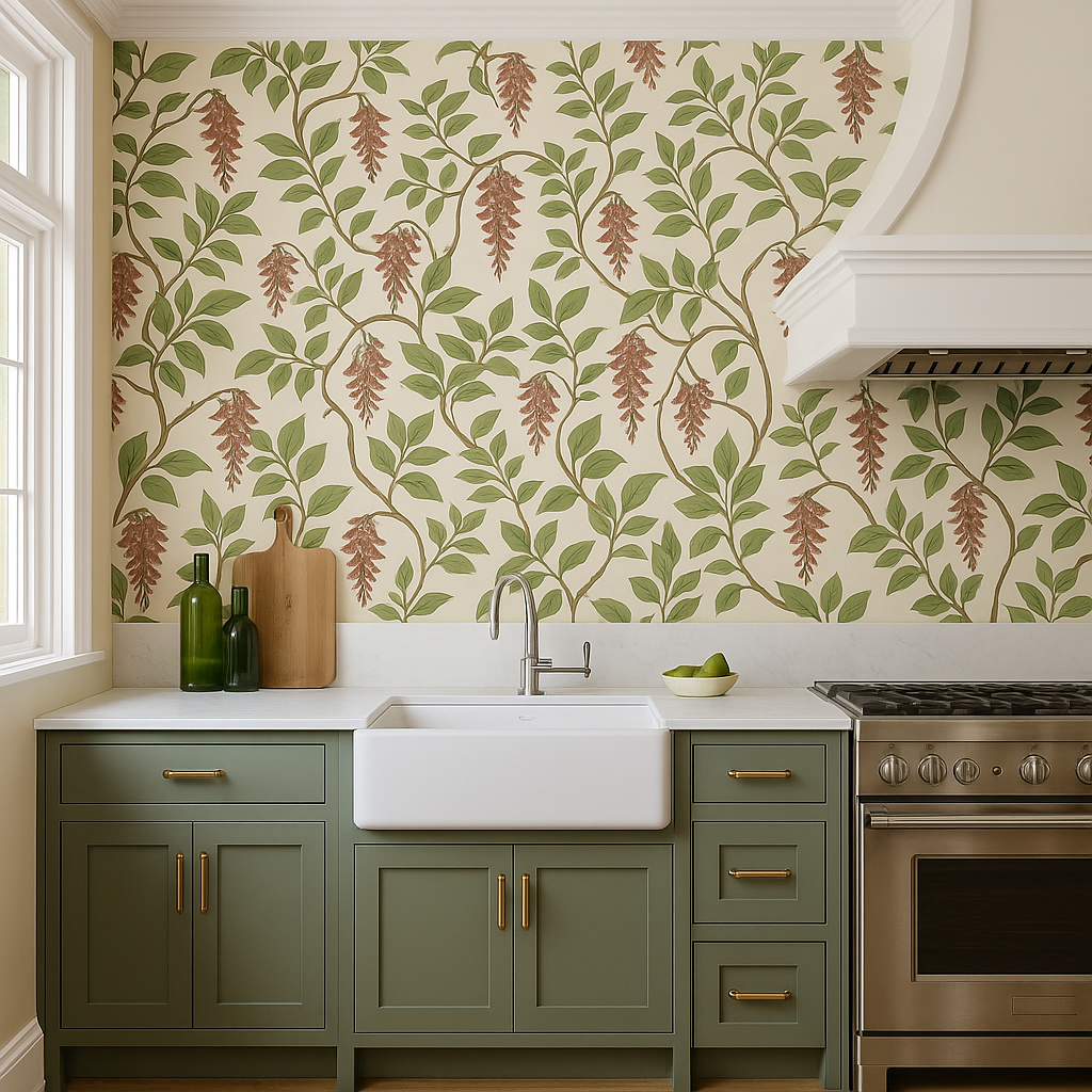 Wine & Willow Wallpaper