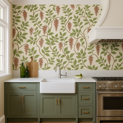 Wine & Willow Wallpaper