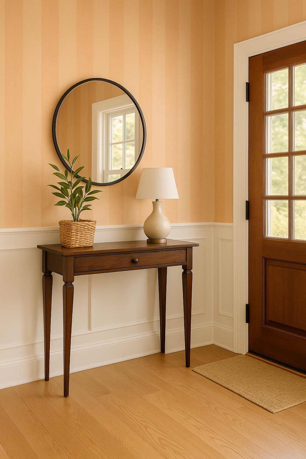 Peach Blush Plains Wallpaper