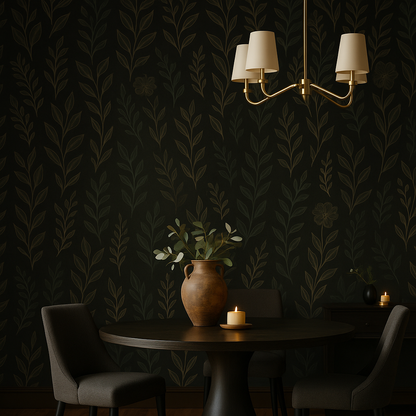 Noir Botanica Wallpaper