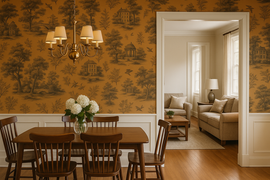 Modern Toile Wallpaper