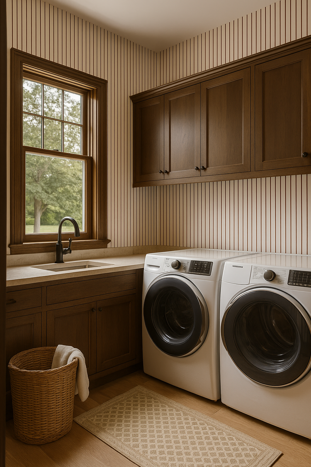 Oxblood Stripe Wallpaper