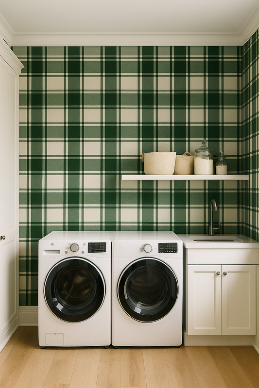 Pineland Plaid Wallpaper
