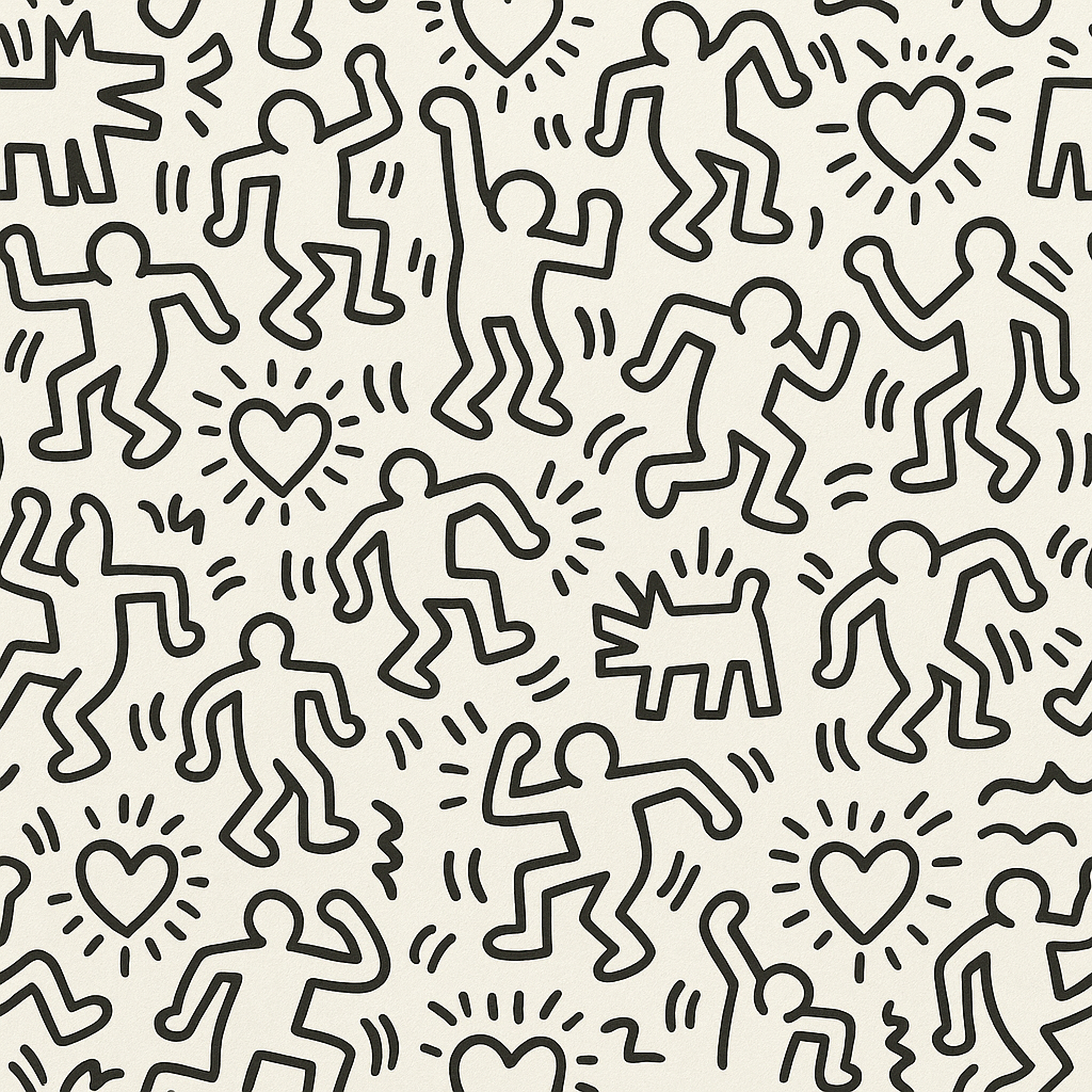 Haring Playhouse Wallpaper