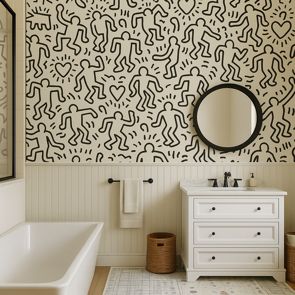 Haring Playhouse Wallpaper