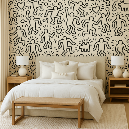 Haring Playhouse Wallpaper