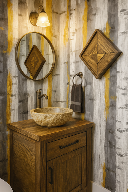 Birch & Brass Wallpaper