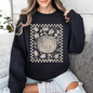 Checkered Pumpkin, Minimalist, Autumn, Fall Sweatshirt